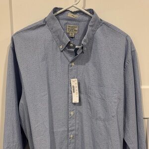 J. Crew Secret Wash Men's Light Blue Button-Down Shirt Long Sleeve Slim XL NWT